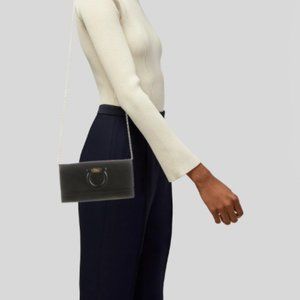 Salvatore Ferragamo Leather Chain Shoulder Bag